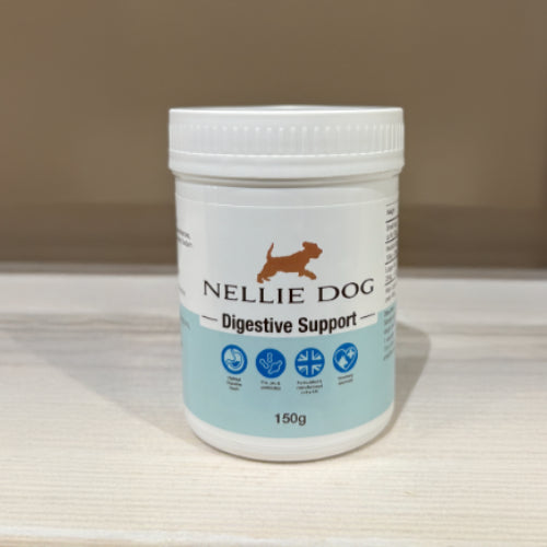 NELLIE DOG - Digestive supplement for Dogs - Triple action Pre, Pro and Postbiotic - Vet endorsed Formula - 150g